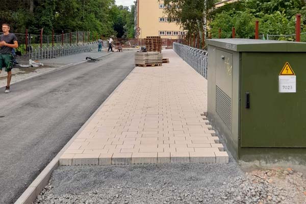 Pflastern Straße Gehweg